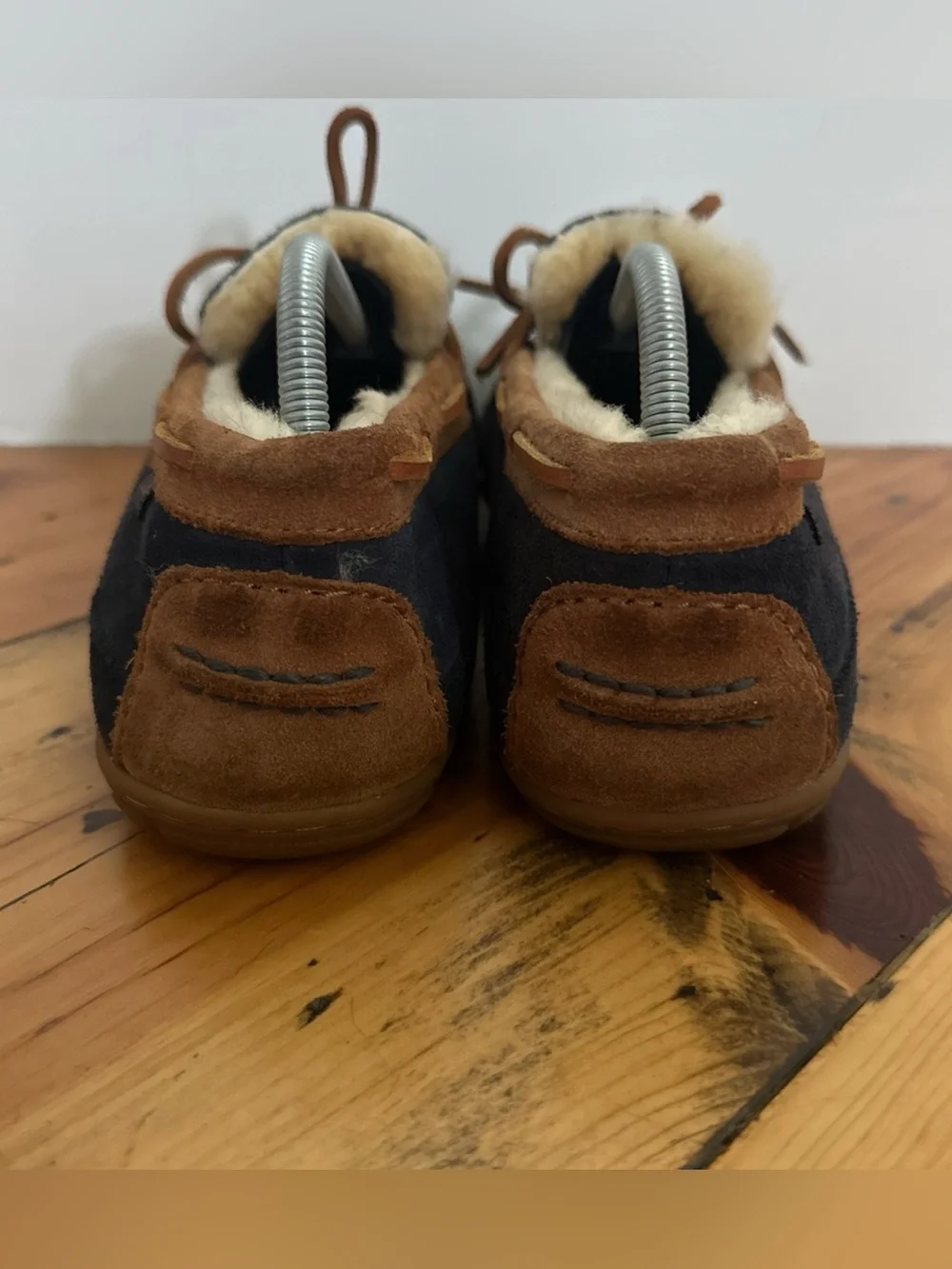 Men's 9 L.L.BEAN Wicked Good Navy Blue Premium Sheepskin Shearling Slipper